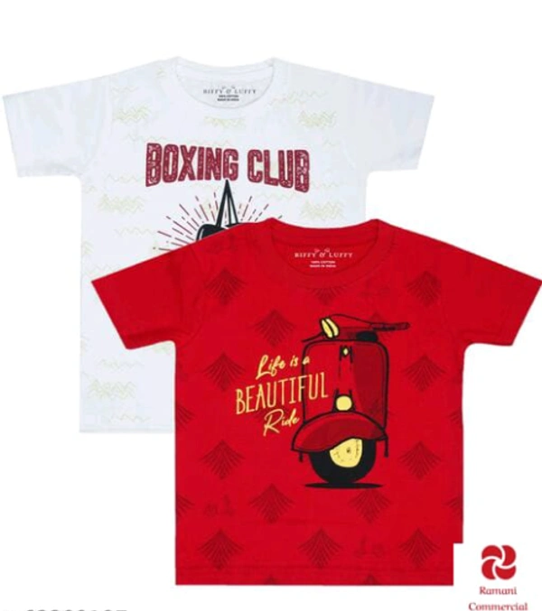 Boys Cotton Tshirt Combo - 2 to 10 Years, Multicolour